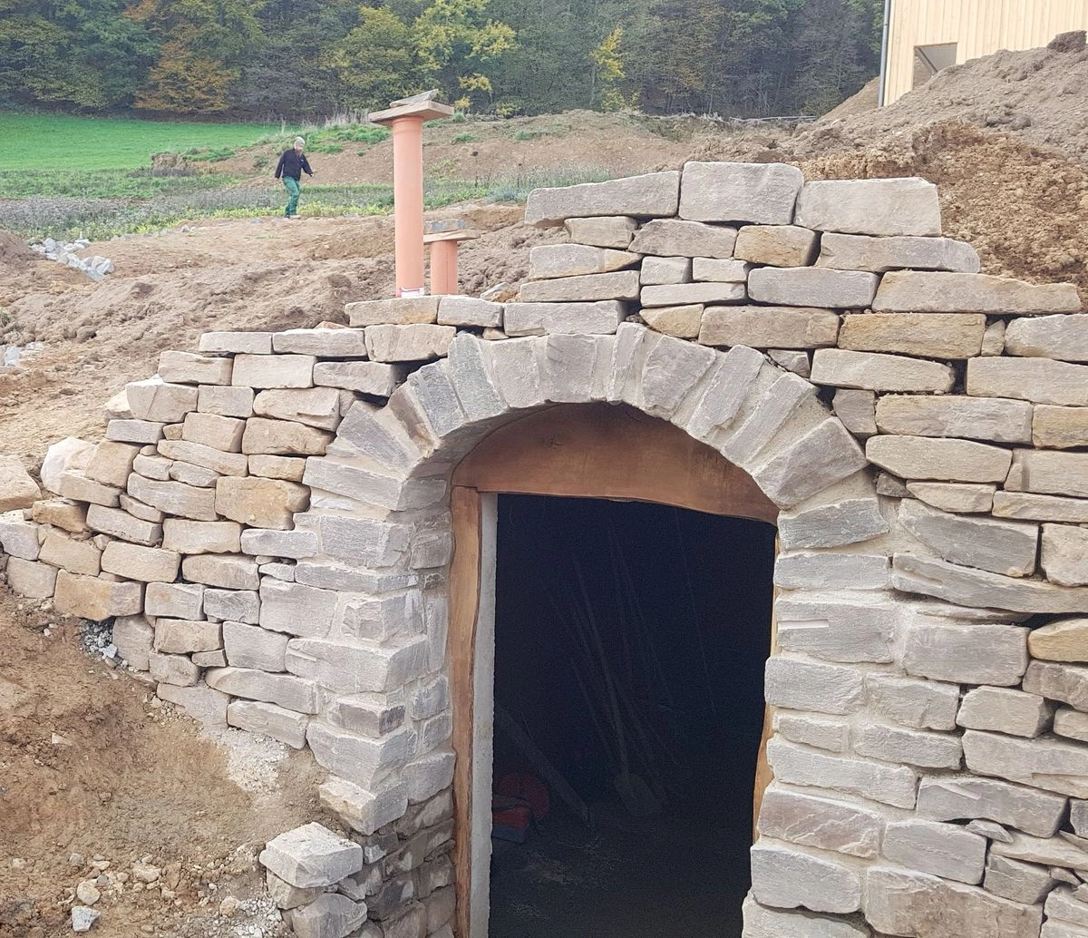 Erdkeller unter Gemüsegarten Umsetzung Westerwald